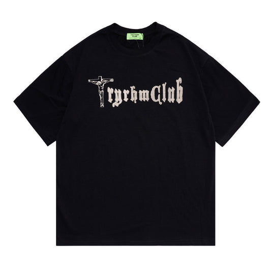 Camiseta Estampada con Cruz para Hombre