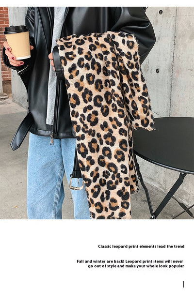 Bufanda Estampado Leopardo Otoño Invierno - Abrigo Suave de Cashmira Artificial - Image 8