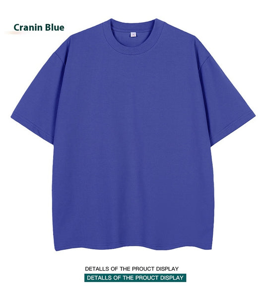 Moss green short-sleeve cotton t-shirt with a crew neck and a relaxed, oversized fit. - Image 30
