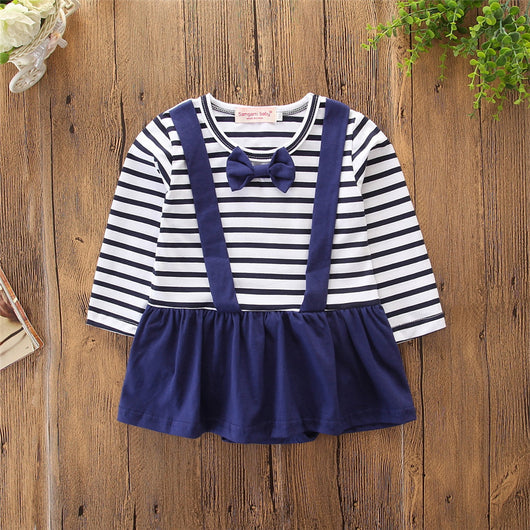 Pijama Tipo Romper de Rayas Azul Marino para Bebés - Manga Larga Primavera Otoño - Image 12