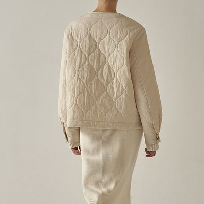 Chaqueta Corta de Algodón Acolchada Ligera para Mujer - Image 3