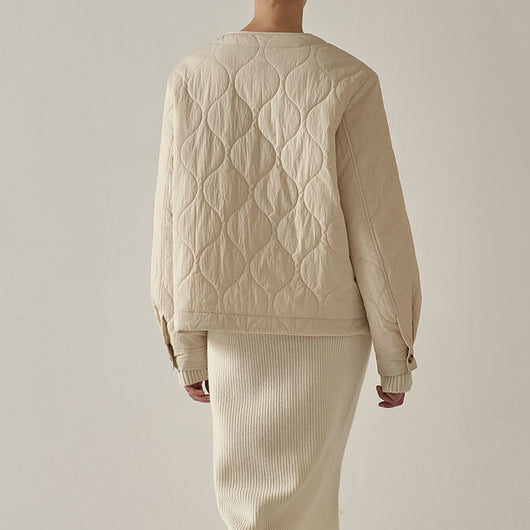 Chaqueta Corta de Algodón Acolchada Ligera para Mujer - Image 3