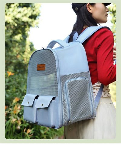 Mochila Transportadora Respirable para Mascotas - Gran Capacidad y Plegable - Image 12