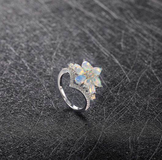 Anillo de Ópalo Natural en Plata 925 - Diseño Delicado y Elegante - Image 2