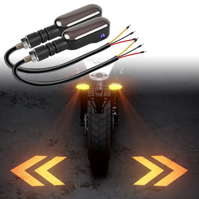 Luz Trasera LED Multicolor 12V para Motocicletas - Proyector de Alta Luminosidad con Señales de Giro