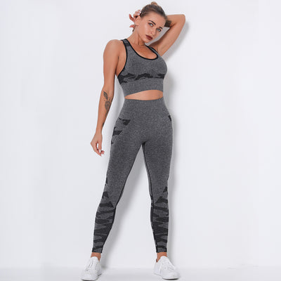 Conjunto de Brasier Invisible sin Costuras con Diseño Camuflaje - Image 11