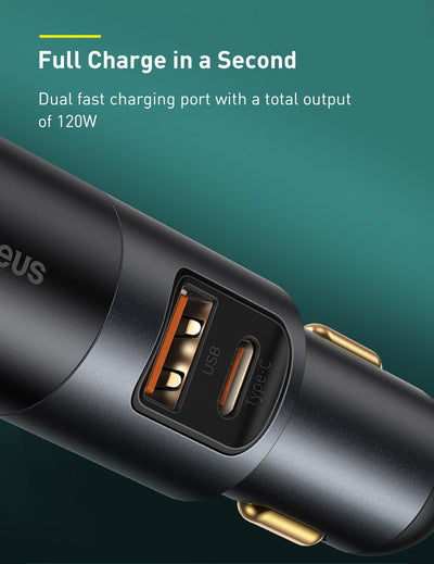 Cargador de Auto 120W con 3 Puertos USB - Carga Rápida Simultánea - Image 14
