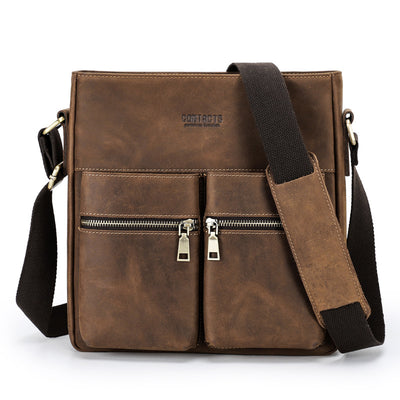 Bolso Bandolera Retro Cuero Crazy Horse Estilo Único para Hombre - Image 7
