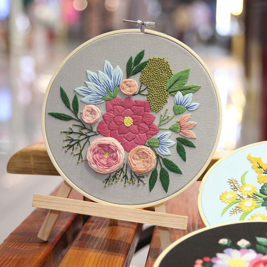 Kit de Costura para Cuadro Tridimensional con Flores Artesanales - Image 28