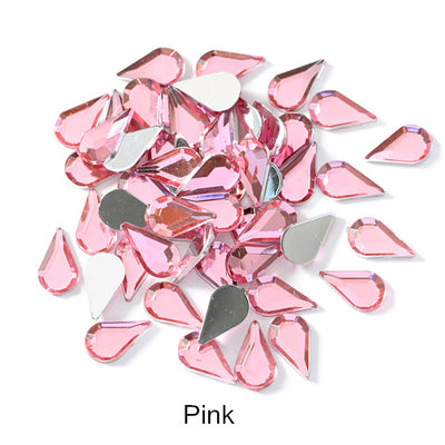 Parches de Diamantes para Uñas - Gotas de Agua Acrílicas con Base Plana - Image 12