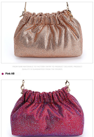 Bolso de Noche con Diamantes Completos y Cordón Ajustable - Image 19