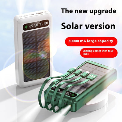 Banco de Energía Solar 30000 mAh con Cable Integrado - Image 5