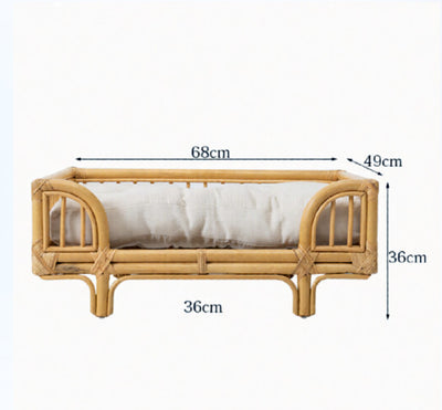 Cama para Perro de Ratán Natural Tejida a Mano - Diseño Minimalista - Image 6