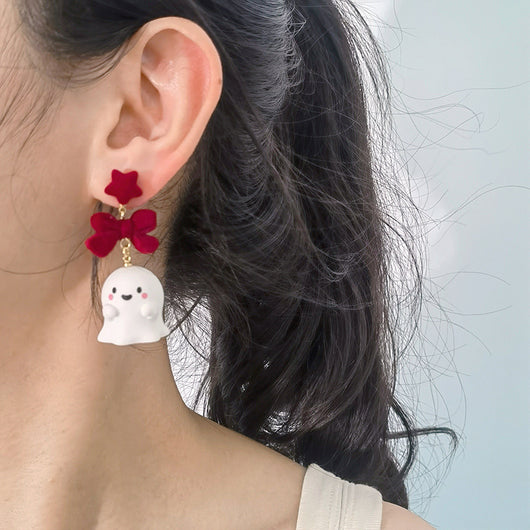 Aretes de Halloween con Fantasma Encantador - Image 4