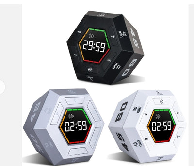 Temporizador Digital Hexagonal con Pantalla LED y Imán - Dispositivo de Autodisciplina - Image 2