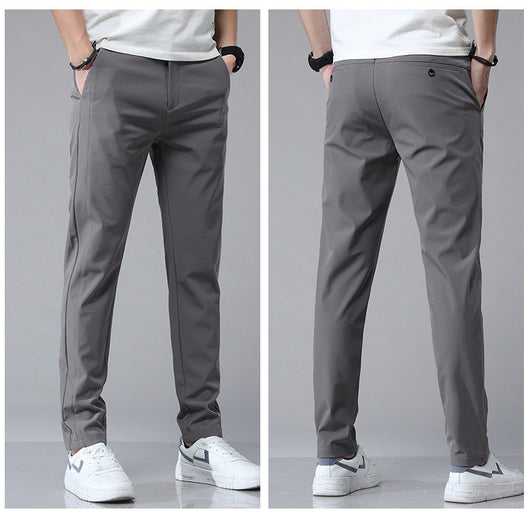 Pantalones Casuales Elásticos para Hombre con Forro Polar y Tela Ice Silk - Image 16