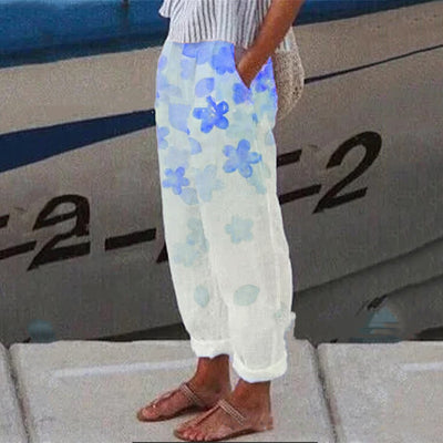 Pantalones Vintage Estampados de Pierna Ancha para Mujer - Image 20