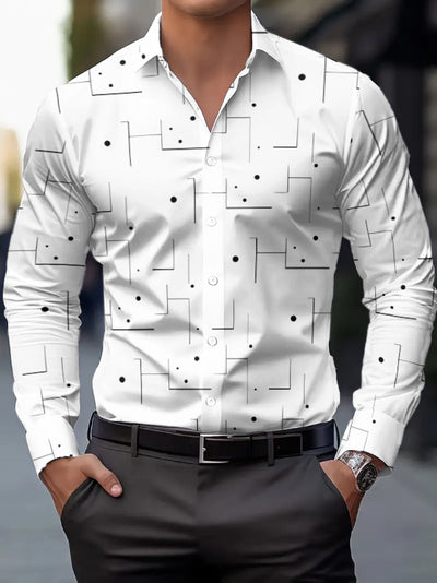 Camisa Casual Transpirable para Hombre con Patrón Irregular - Image 2