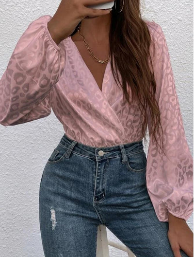 Bodysuit Manga Larga Jacquard sin Cuello Ajustado para Mujer - Image 7