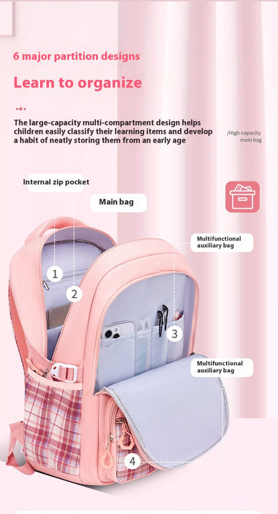 Mochila Infantil Ergonómica de Gran Capacidad con Protección Espinal - Image 30