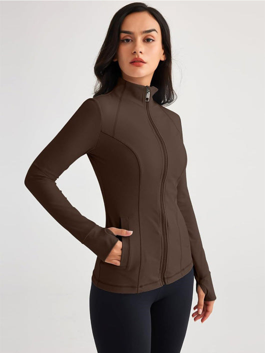 Chaqueta Deportiva Ajustada de Manga Larga con Tecnología Elástica - Image 10