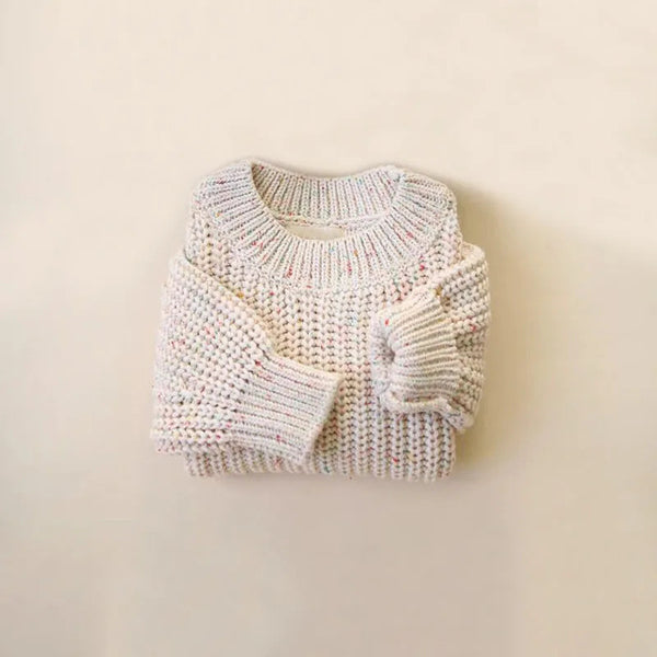 Suéter Infantil de Algodón 100% con Diseño de Lunares de Colores