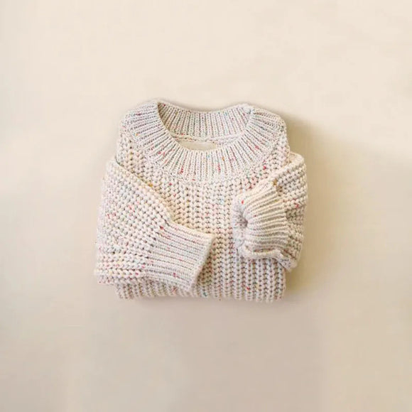 Suéter Infantil de Algodón 100% con Diseño de Lunares de Colores