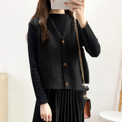 Chaleco Cardigan Tejido Suelto sin Mangas para Mujer - Image 10