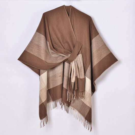 Cardigan Tejido Jacquard Cálido con Borlas para Mujer - Image 9