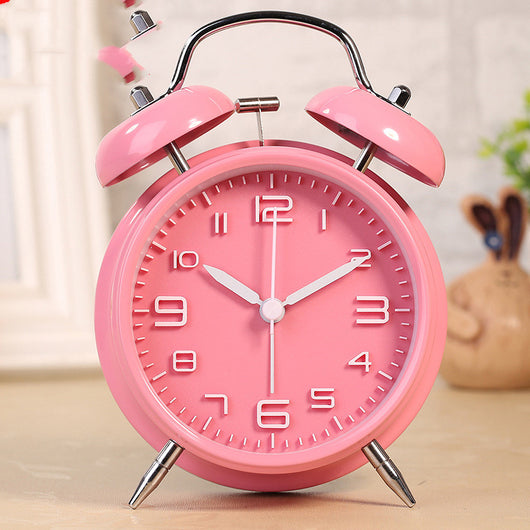 Reloj Despertador Digital 3D con Doble Campana Silencioso para Estudiantes