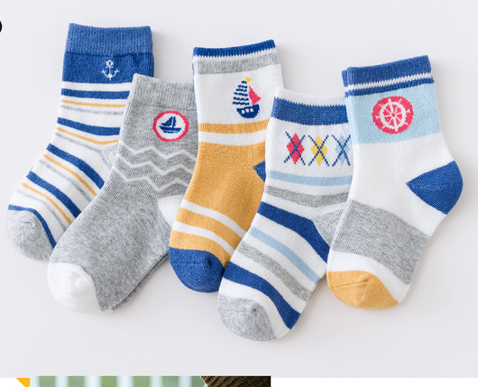 Calcetines de Algodón con Diseños Animados a Juego de Colores para Niños y Niñas - Image 7