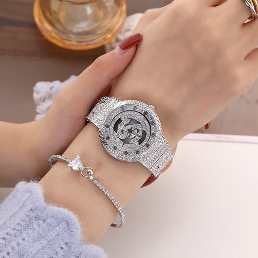 Reloj Giratorio Impermeable Multicolor para Mujer con Movimiento de Cuarzo - Image 9