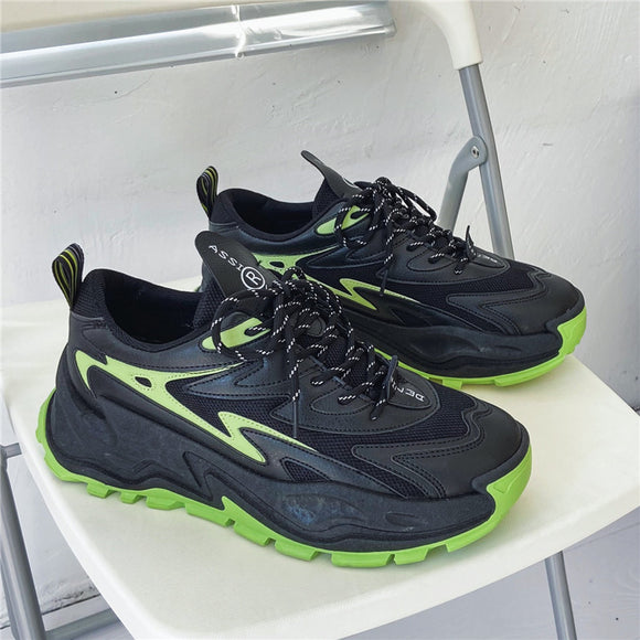 Zapatos Deportivos Daddy con Suela Gruesa - Cuero Sintético Resistente