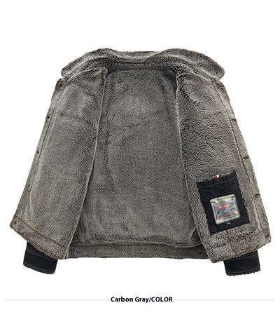 Sudadera de Mezclilla Forrada en Polar - Abrigo Grueso y Cálido para Hombre - Image 11