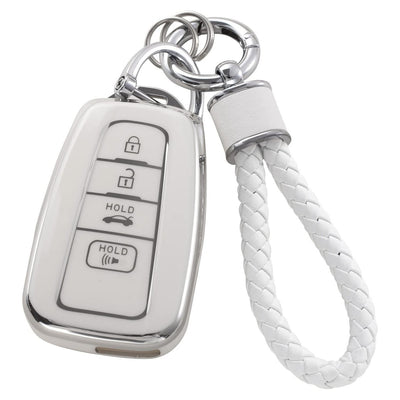 Funda Protectora para Llaves de Auto con Diseño Plateado y Llavero Elegante - Image 4