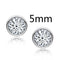 0.5-2 Carat 925 Sterling Plateado Personalized Design Earrings Plateado 5mm