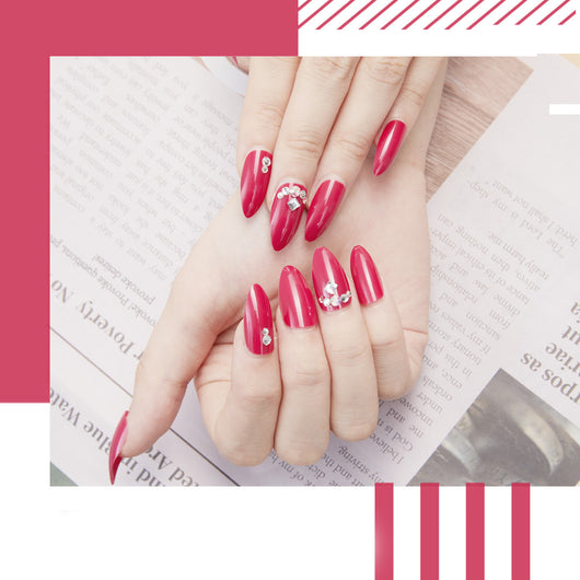 Uñas Postizas Largas Puntiagudas con Lentejuelas - Diseño Elegante - Image 9