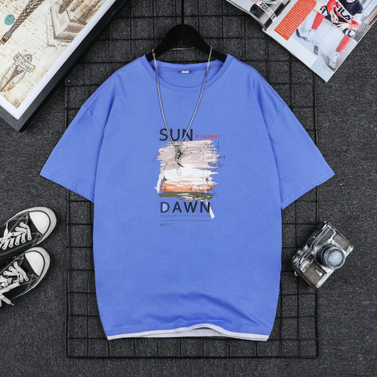 Camiseta de Algodón Puro para Hombre - Manga Corta Trend Tide - Image 8