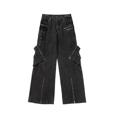 Pantalón Casual Recto con Múltiples Bolsillos y Cierre - Image 26