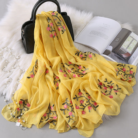 Bufanda Larga Bordada para Otoño e Invierno - Image 17