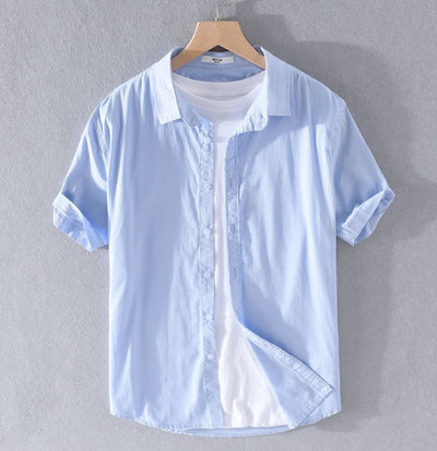 Camisa de Lino NEVIO con Mangas Enrolladas - Comodidad y Estilo - Image 8