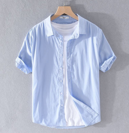 Camisa de Lino NEVIO con Mangas Enrolladas - Comodidad y Estilo - Image 8