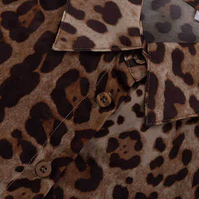 Conjunto Leopardo Transparente: Blusa Manga Larga y Shorts Sueltos - Image 12