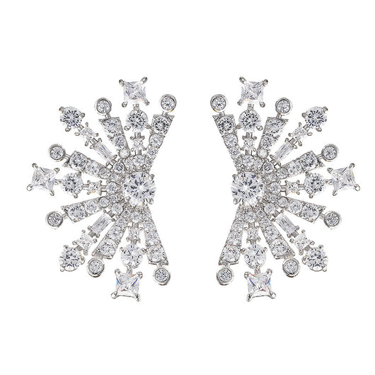 Aretes de Circonita con Diseño de Copo de Nieve Personalizados - Image 5