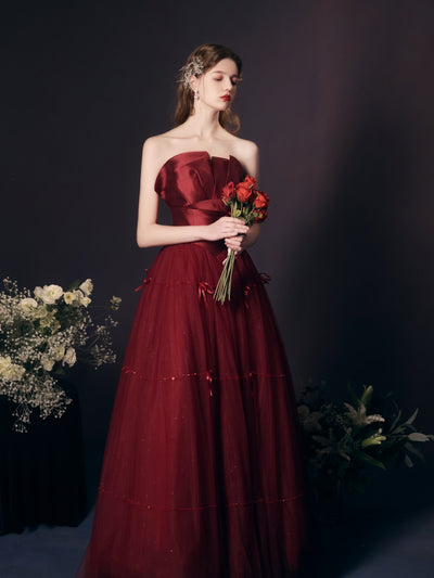 Vestido Largo Rojo Tipo Tubo Reforzado para Mujer - Image 6