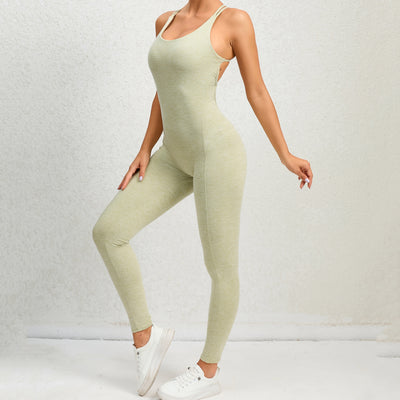 Jumpsuit Deportivo para Yoga con Espalda Cruzada - Leggings sin Costuras Ajustados para Fitness - Image 42