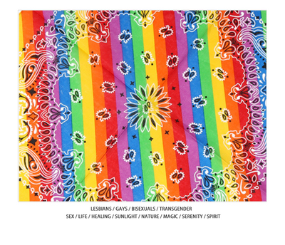 Pañuelo Cuadrado LGBT Arcoíris de Algodón Transpirable para Exterior - Image 13