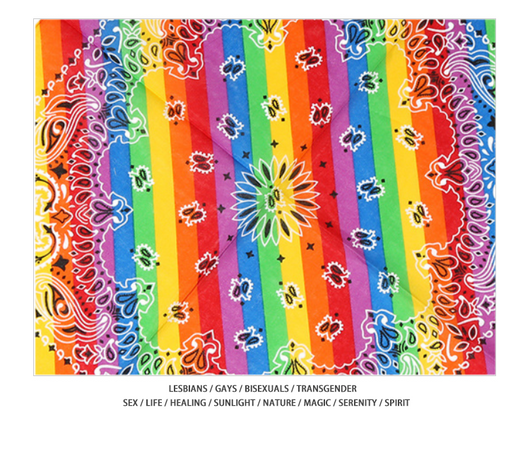 Pañuelo Cuadrado LGBT Arcoíris de Algodón Transpirable para Exterior - Image 13