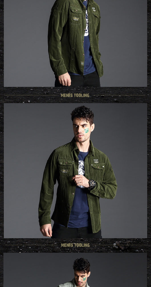 Camisa de Trabajo Talla Grande para Hombre - Algodón Manga Larga Deportiva - Image 9