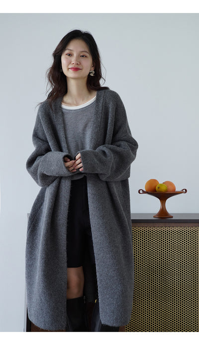 Cardigan Largo Tejido Suelto para Mujer - Abrigo Acogedor - Image 22